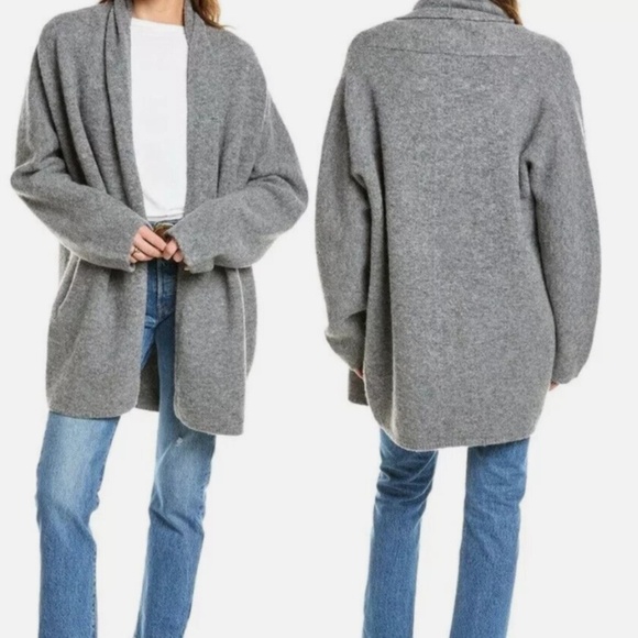 Vince cardigan coat in medium heather grey - Picture 1 of 12